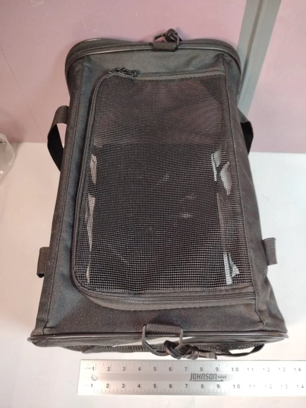 Critter Care Soft-Sided Mesh Pet Carrier Bag - Black (Medium)